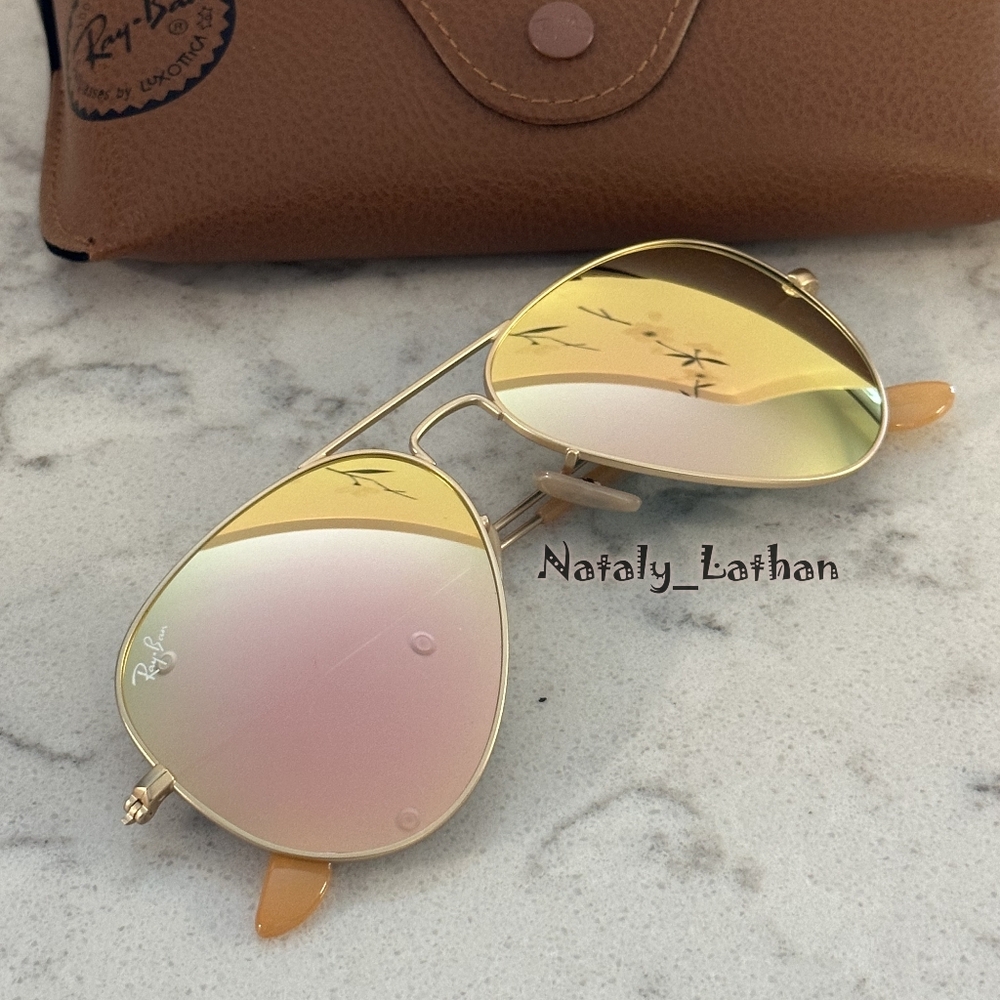 Ray-Ban (Store Display) Aviator Copper Pink Lens RB3025 - Picture 3 of 11